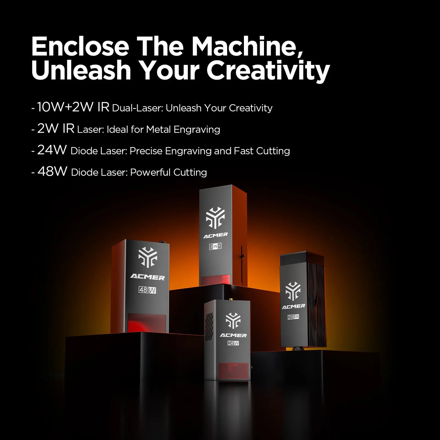 ACMER P3 48W Diode Enclosed Laser Engraver