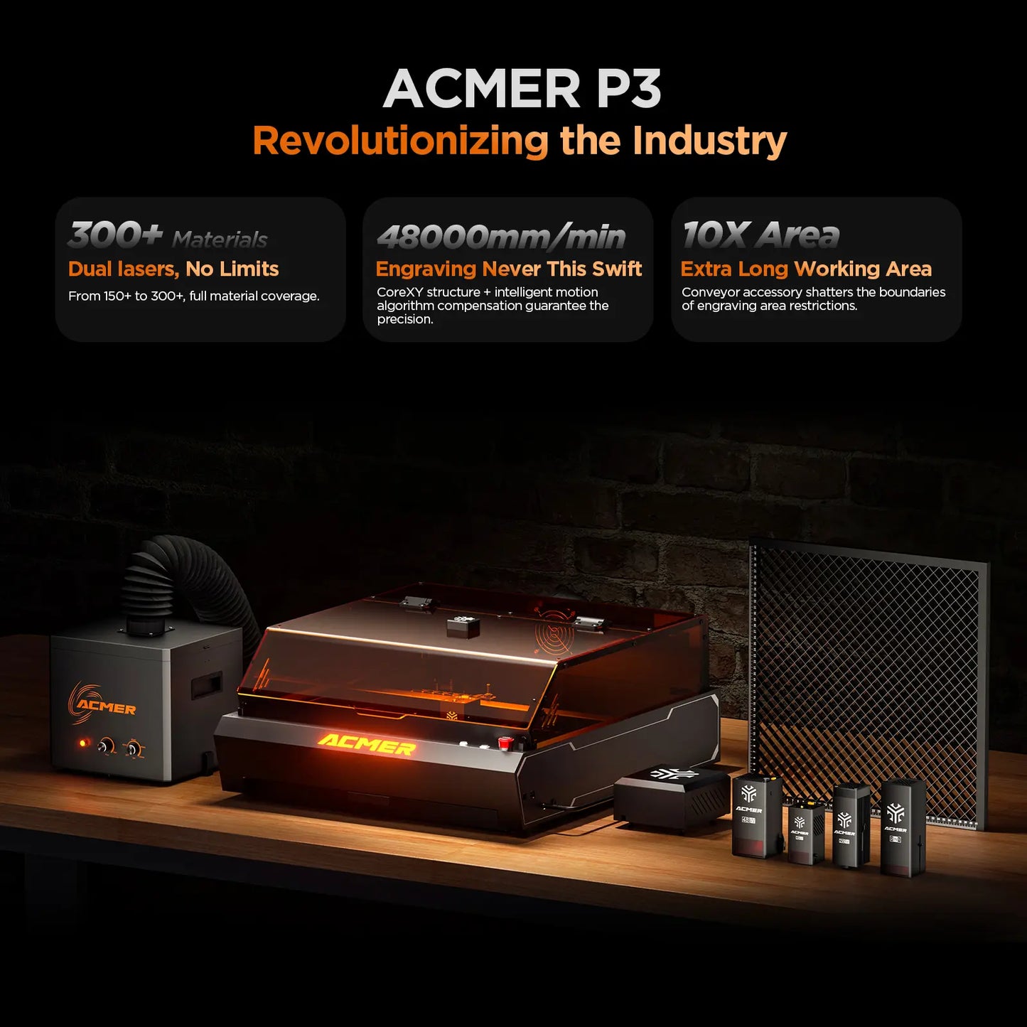 ACMER P3 48W Diode Enclosed Laser Engraver