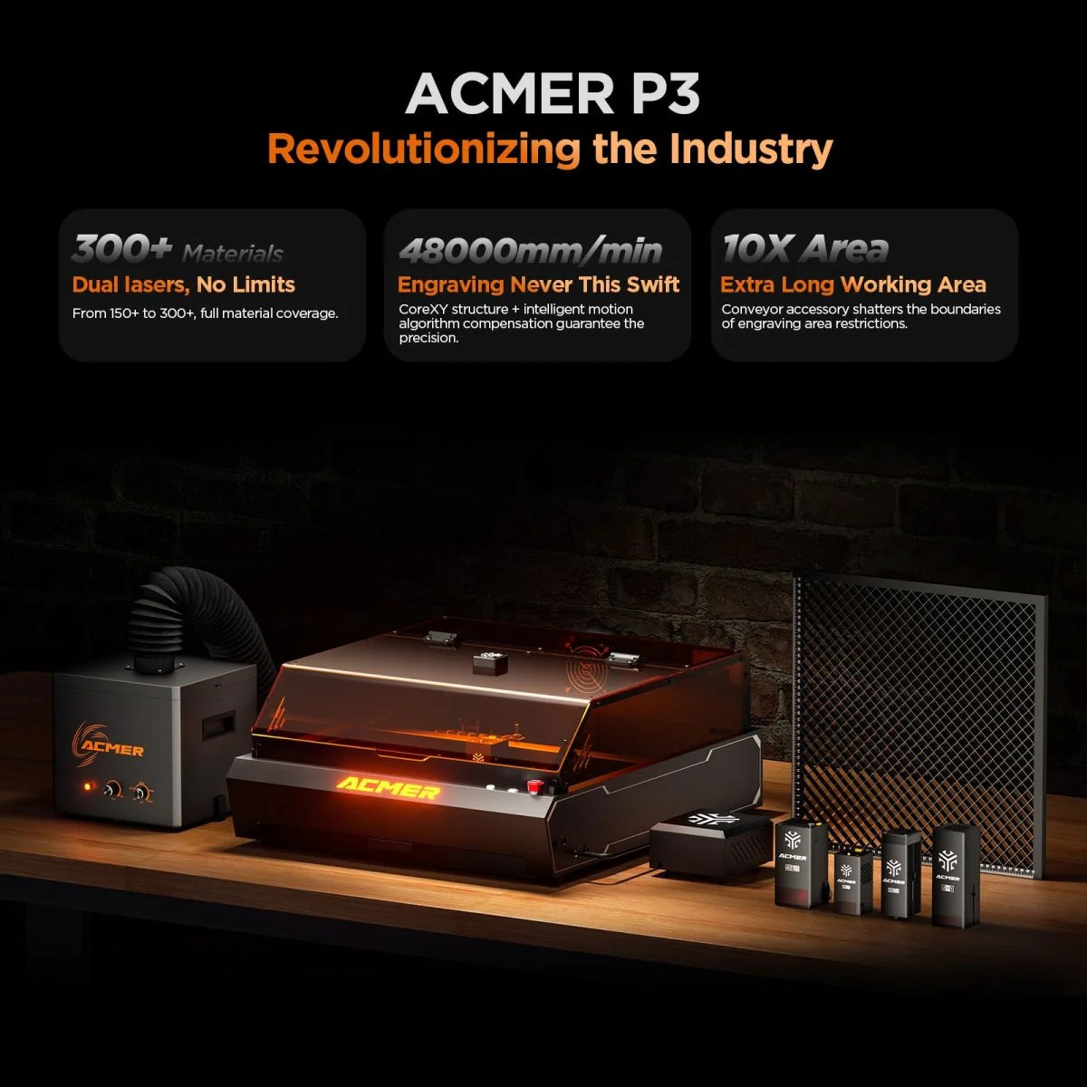 ACMER P3 IR&Diode Enclosed Dual Laser Engraver